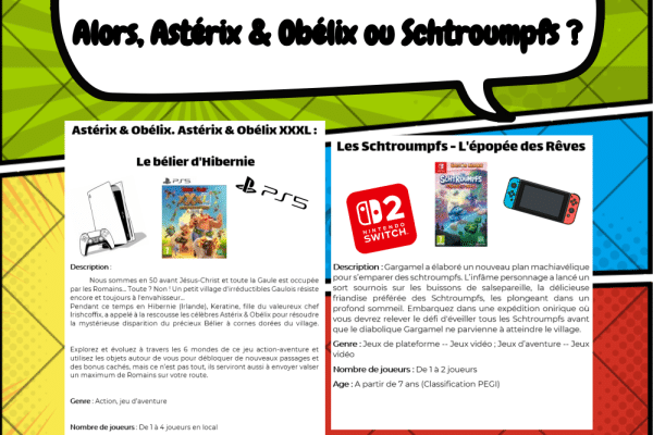 Viens jouer - Alors Astérix & Obélix ou Schtroumpfs ? à la médiathèque de Janzé